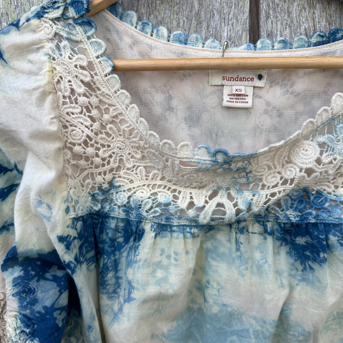 Cotton Sundance Women's Top Upcycled Size Extra Small