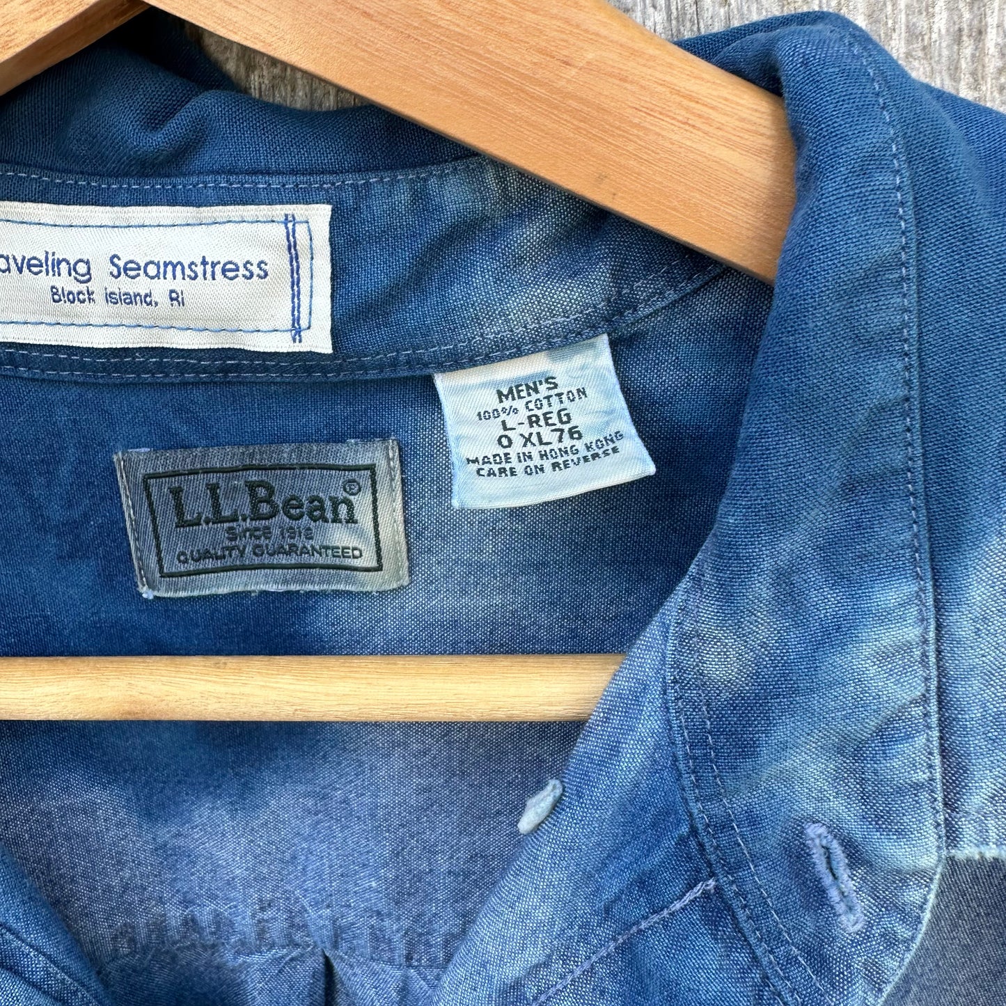 LL Bean Upcycled Men's Button-down Size Large