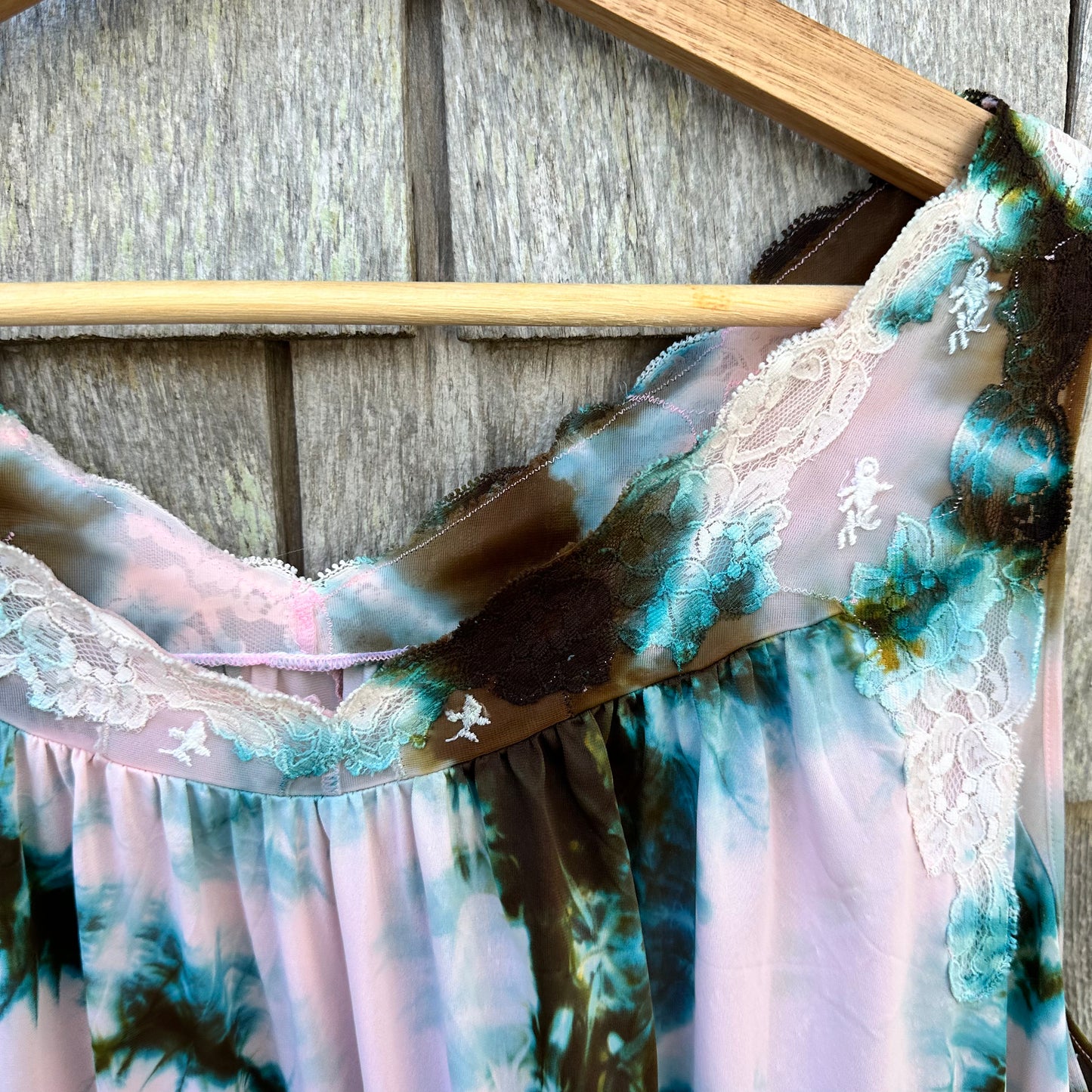 Upcycled Nylon Lace Dress Women's Size XL-2XL