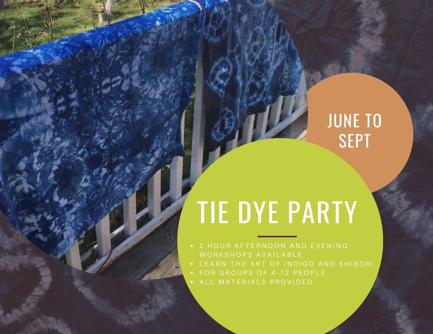 Indigo and Shibori Workshop // Tie Dye Party