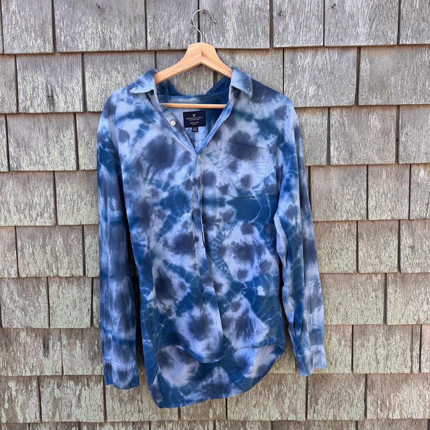 Upcycled American Eagle Button-down Women's Size Large