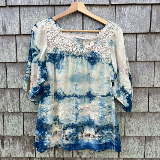 Cotton Sundance Women's Top Upcycled Size Extra Small