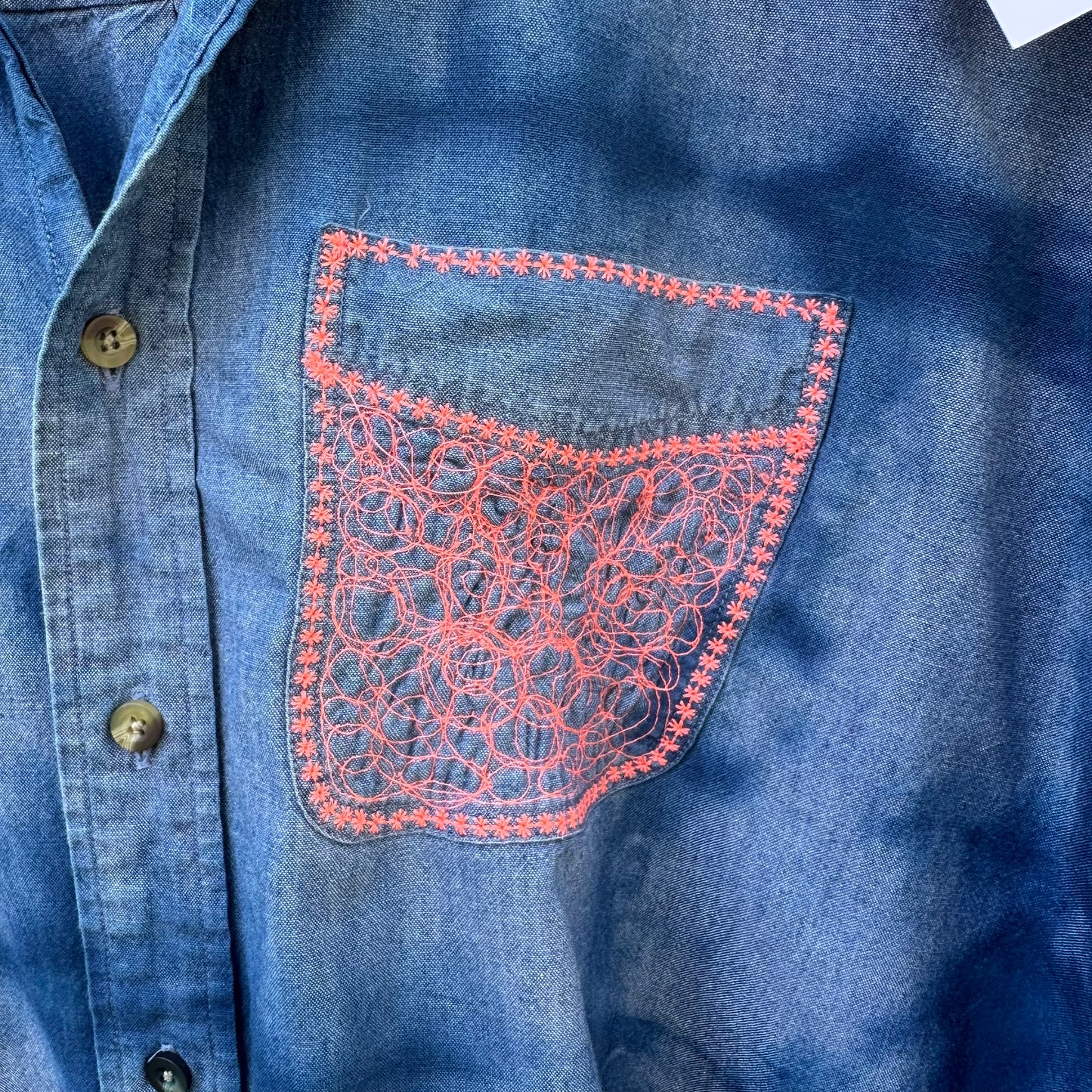 LL Bean Upcycled Men's Button-down Size Large