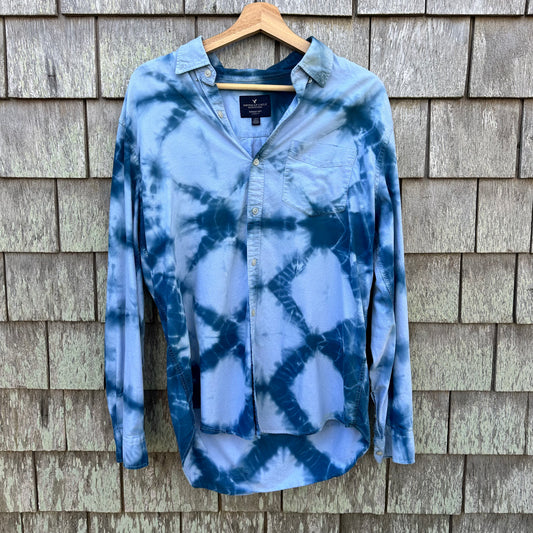 Upcycled American Eagle Button-down Women's Size Large