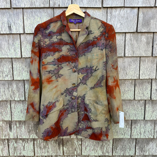 Upcycled Ralph Lauren Silk Blazer Women's Size 6