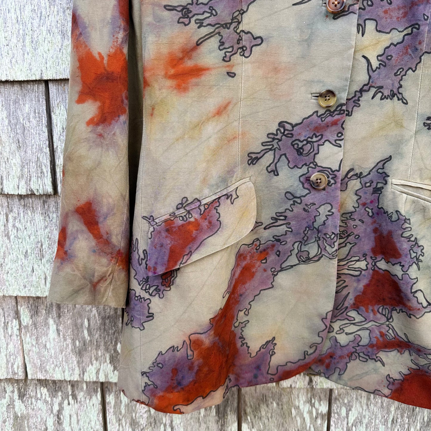 Upcycled Ralph Lauren Silk Blazer Women's Size 6