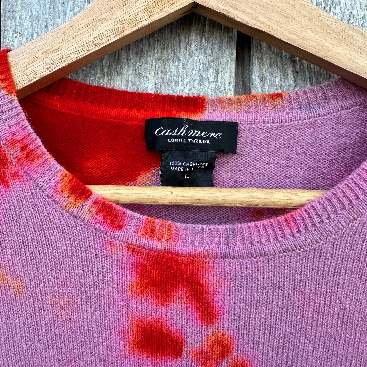 Upcycled Lord and Taylor Cashmere Sweater Women's Size Large