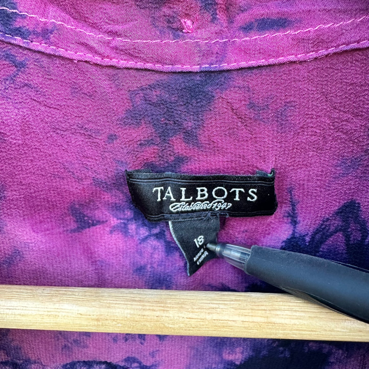 Upcycled Talbots Silk Button-down Women's Size 18