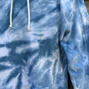 Unisex Hand-dyed Indigo Hoodie Made on Block Island Cotton No Zip